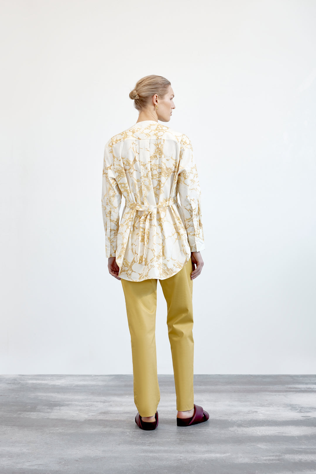  Public Figure | Foemina | Becca Shirt - Cellular Print Gold
