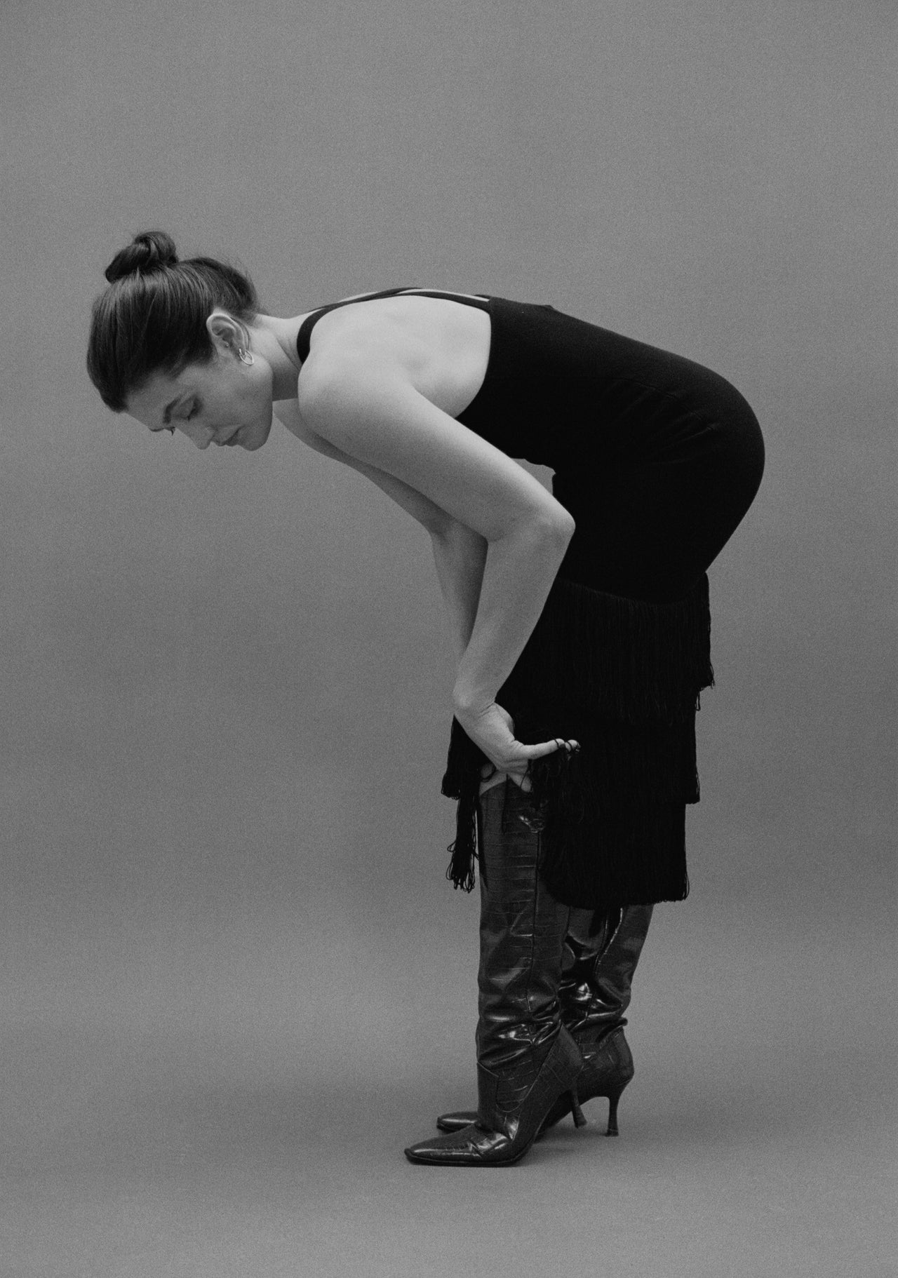 Public Figure | New Anna Quan | Lilia Fringe Dress Black