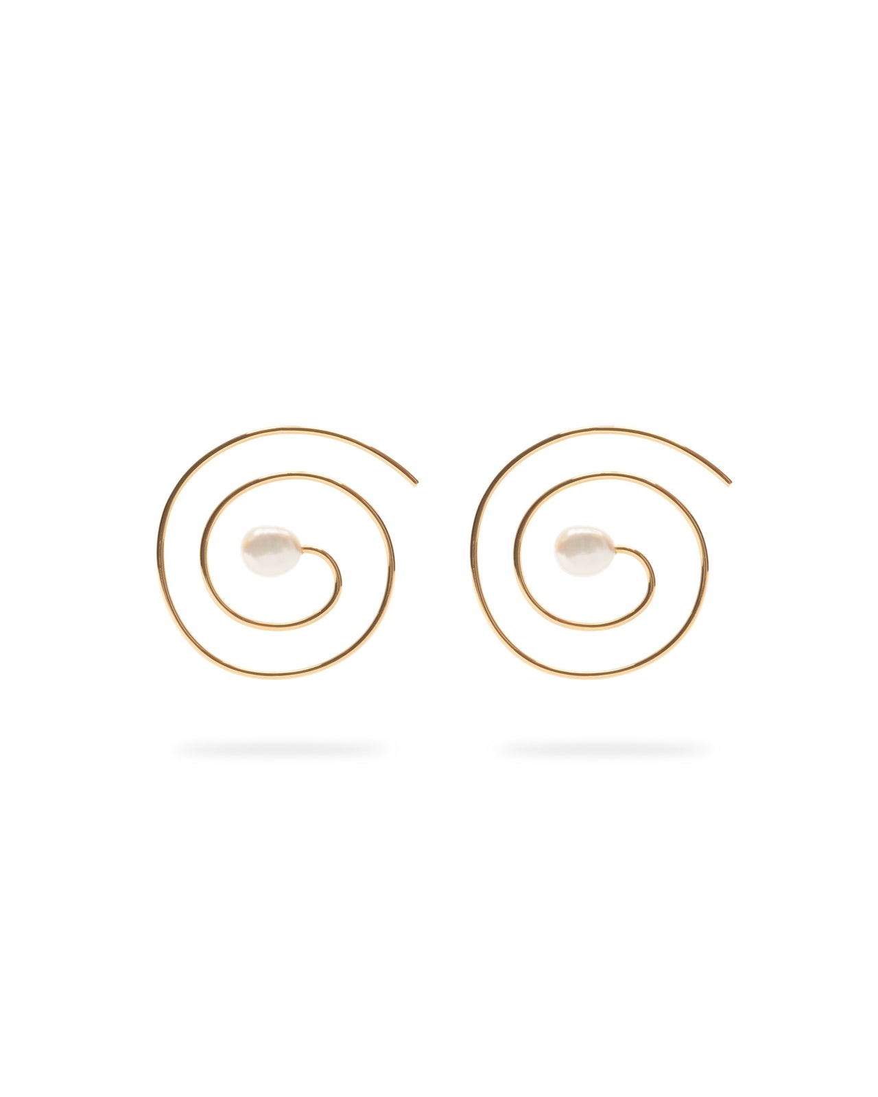 Public Figure | Flash Jewellery | Swirl Spiral Earrings - 14k Vermeil