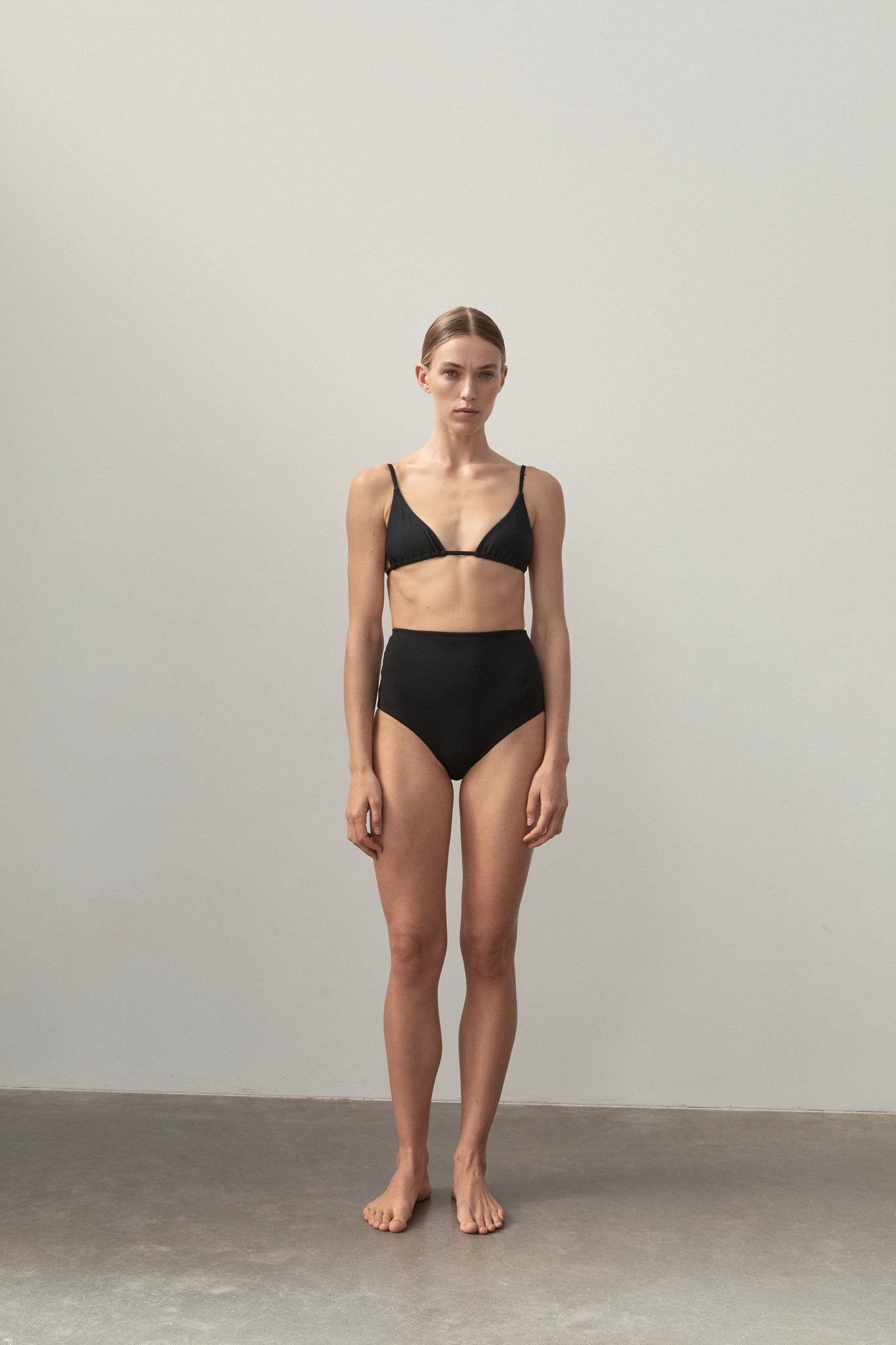 Public Figure | ZIAH SWIM | Triangle Bikini Top Black | Sustainable Swim